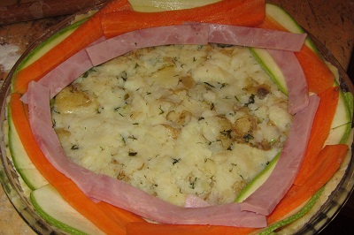 Киш с моркови, тиквички и картофи — стъпка 1
