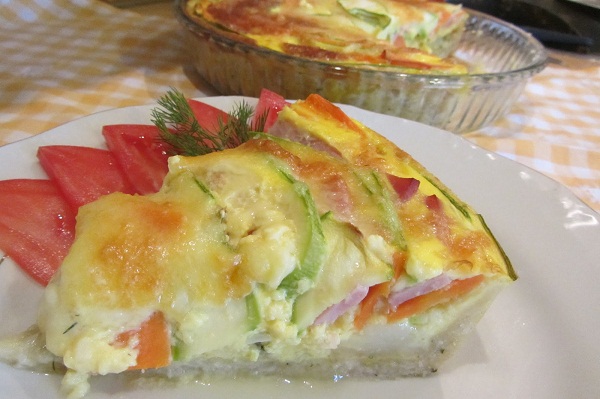 Киш с моркови, тиквички и картофи — стъпка 4