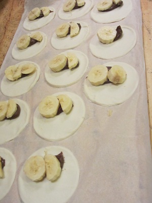 mini banana pies with nutella recipe