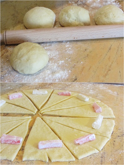 Козуначени кифлички с локум — стъпка 6