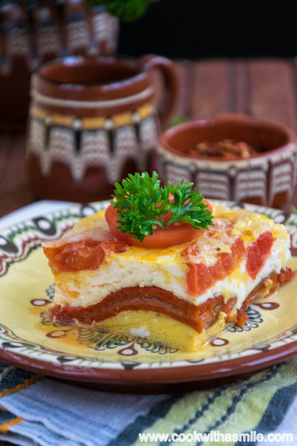 Редена запеканка с печени чушки и сирене — стъпка 5
